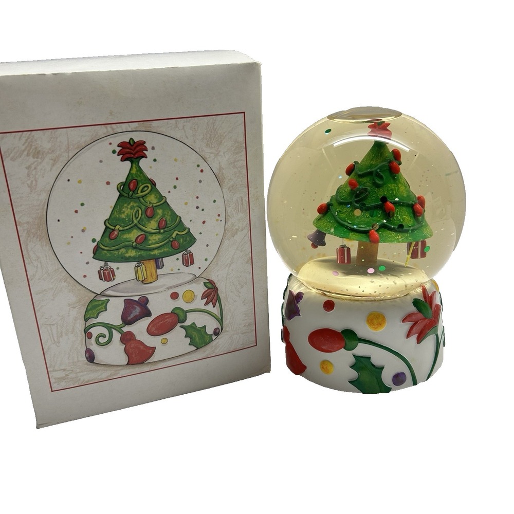 Neiman Marcus 1997 Musical Water Snow Globe Dept 56 Dan Rizzie Art Christmas
